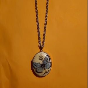 Antique butterfly locket
